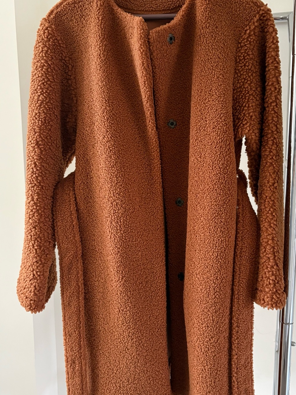 Uniqlo x JW Anderson Fleece Long Coat Brown Teddy Sherpa Jacket
